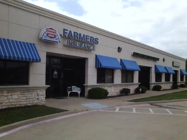 Shopping plaza awnings