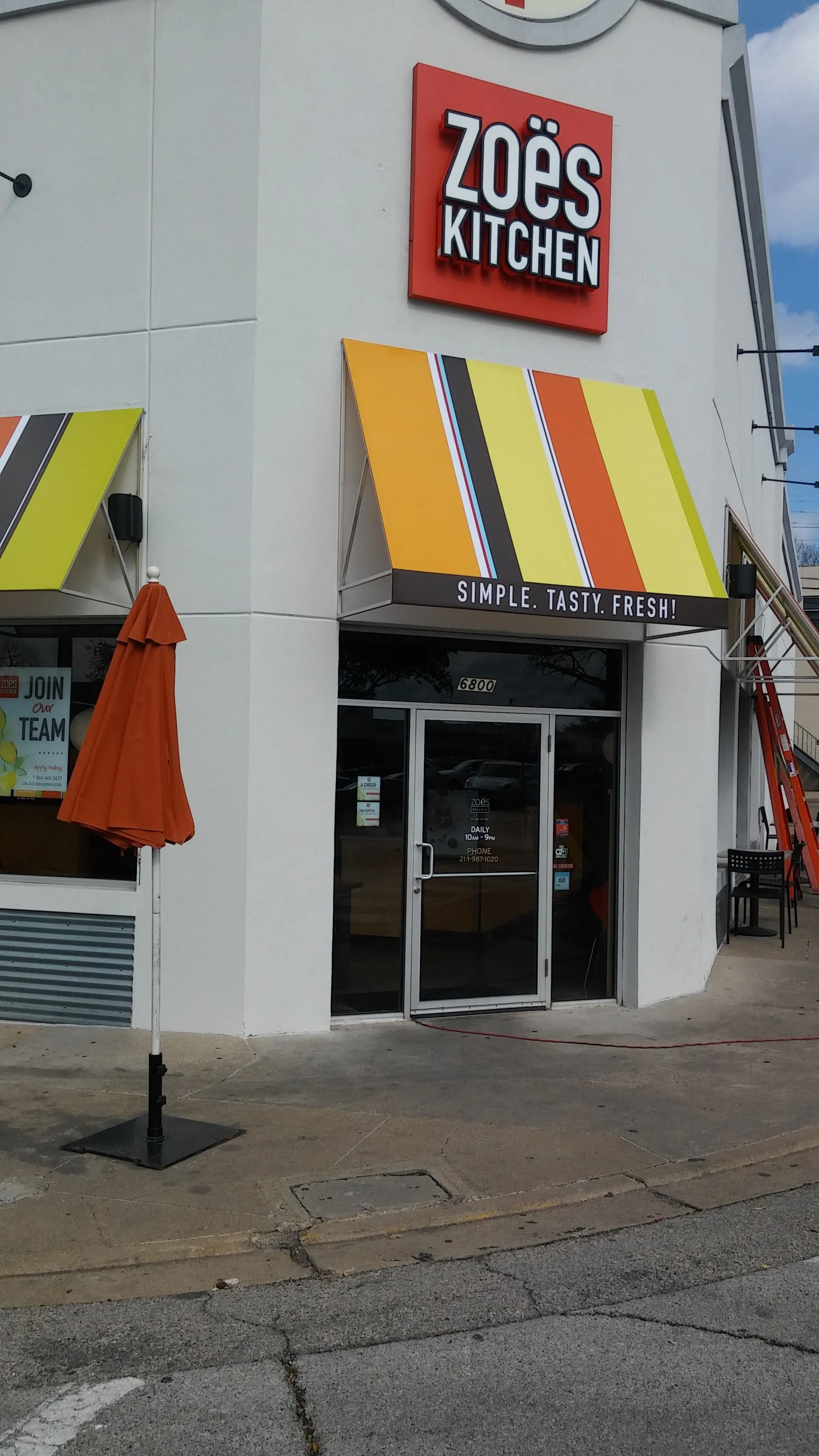 Restaurant awning